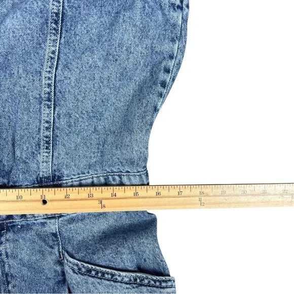 NEW Free People/ We The Free Trouser Jumpsuit Womens Large Denim Utility - Picture 9 of 10